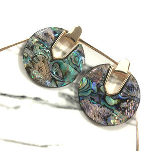 Tennessee Bellee Boutique Jewelry - Serena Faux Abalone Circle Boutique Earrings Tennessee Bellee Boutique Jewelry - Serena Faux Abalone Circle Boutique Earrings